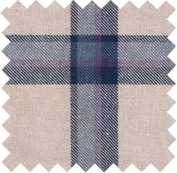 BC1 - Ecru + Purple + Blue Heavy Recycled Twill